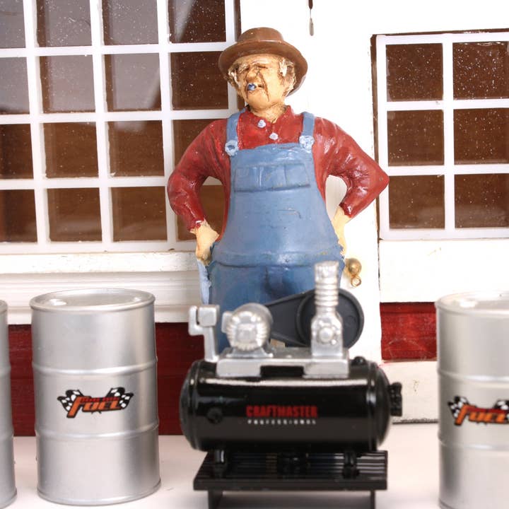 Meyer Imports - Wholesale Decorative Tabletop Object - Air Compressor & Barrel Set - 4 pieces - 1:24 Scale6