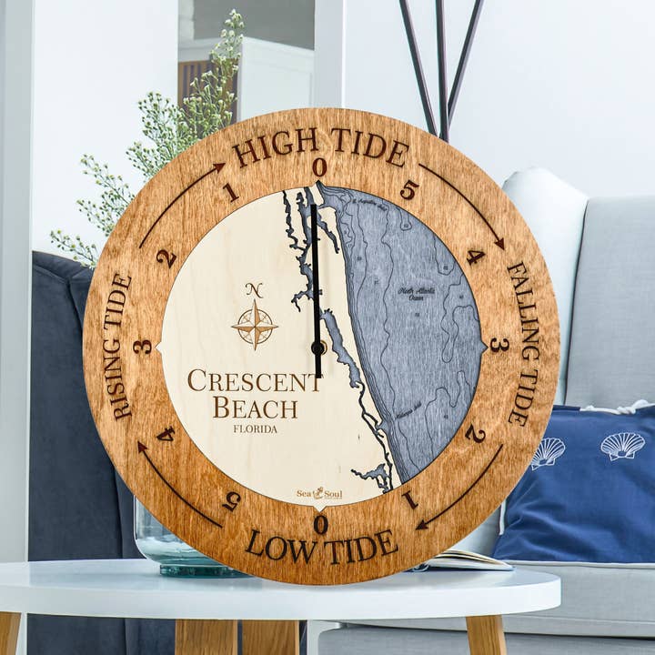 Sea & Soul Nautical Chart Art - Wholesale Wall Clock - Florida East Coast Nautical Chart Tide Clock-Many Locations34