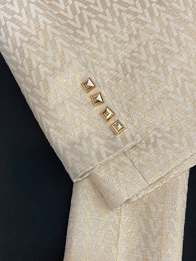 Farbe als Bilder SY383 Jacquard-Anzug mit schmaler Hose - Zweiteiliges Set für den Großhandel auf Faire7