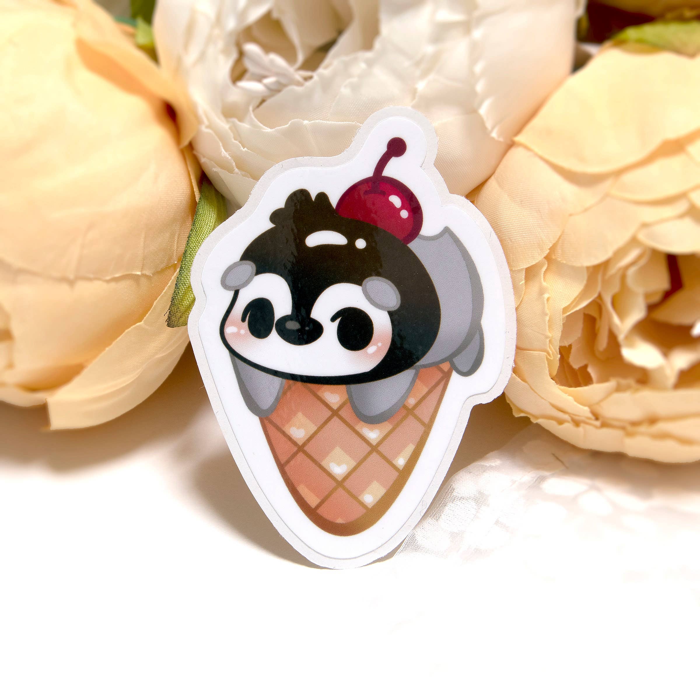 BeeluArt - Wholesale Sticker - Asian Snacks Ice Cream Penguin Glossy Cute Sticker 2.5"