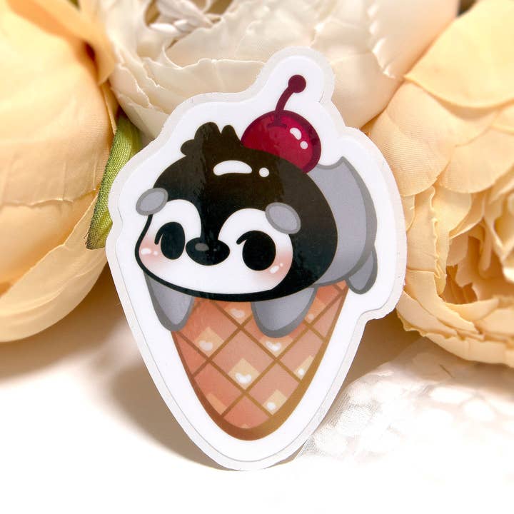 BeeluArt - Wholesale Sticker - Asian Snacks Ice Cream Penguin Glossy Cute Sticker 2.5"0