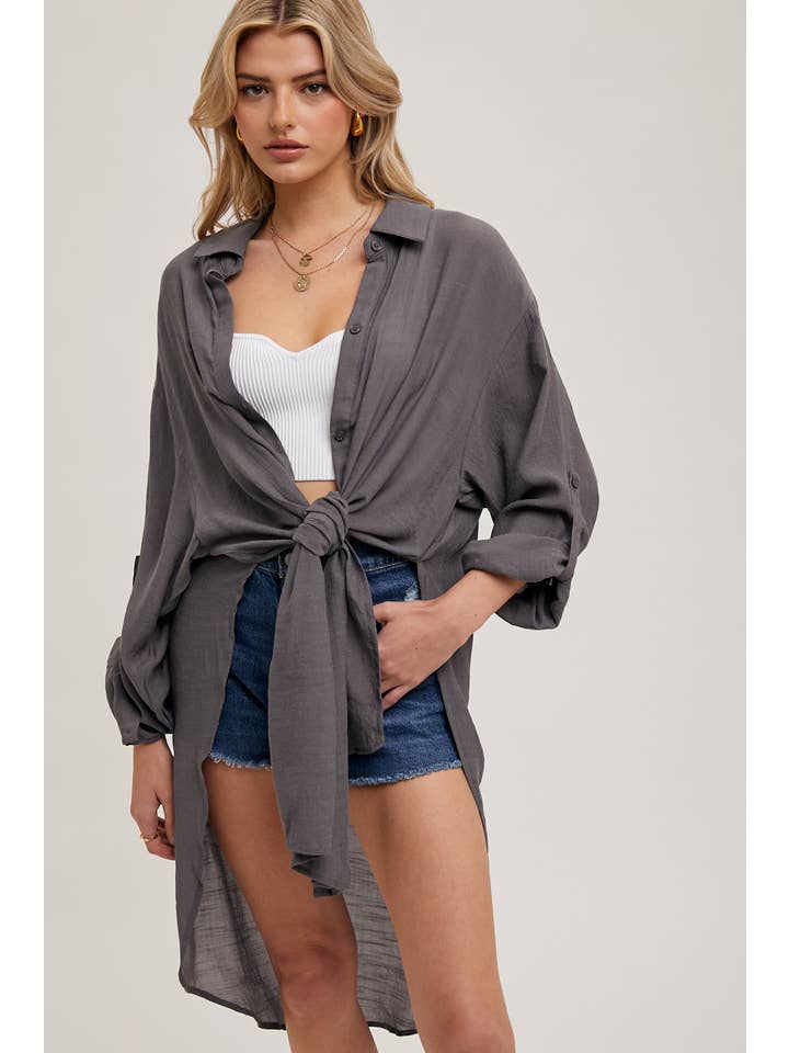 Bluivy – Camisa com botões no colarinho – Mulher por atacado – CAMISA DE PALANGRE VENTILADA COM BOTÕES59