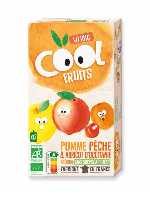 Cool Fruits - Apple Peach & Apricot Acerola x12 bottles for wholesale by Vitabio