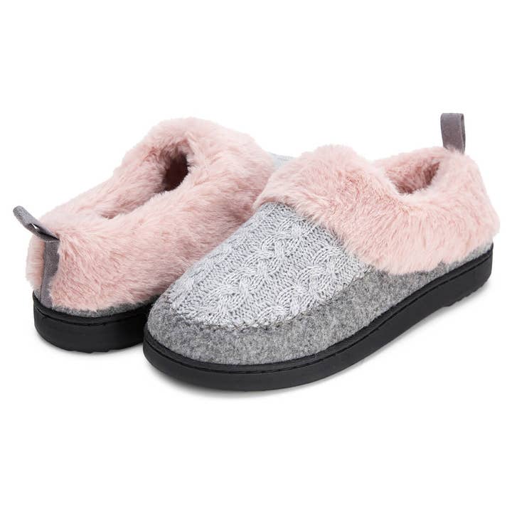 Women's Rebecca Cable Knit Clog Slipper for wholesale by Floopi