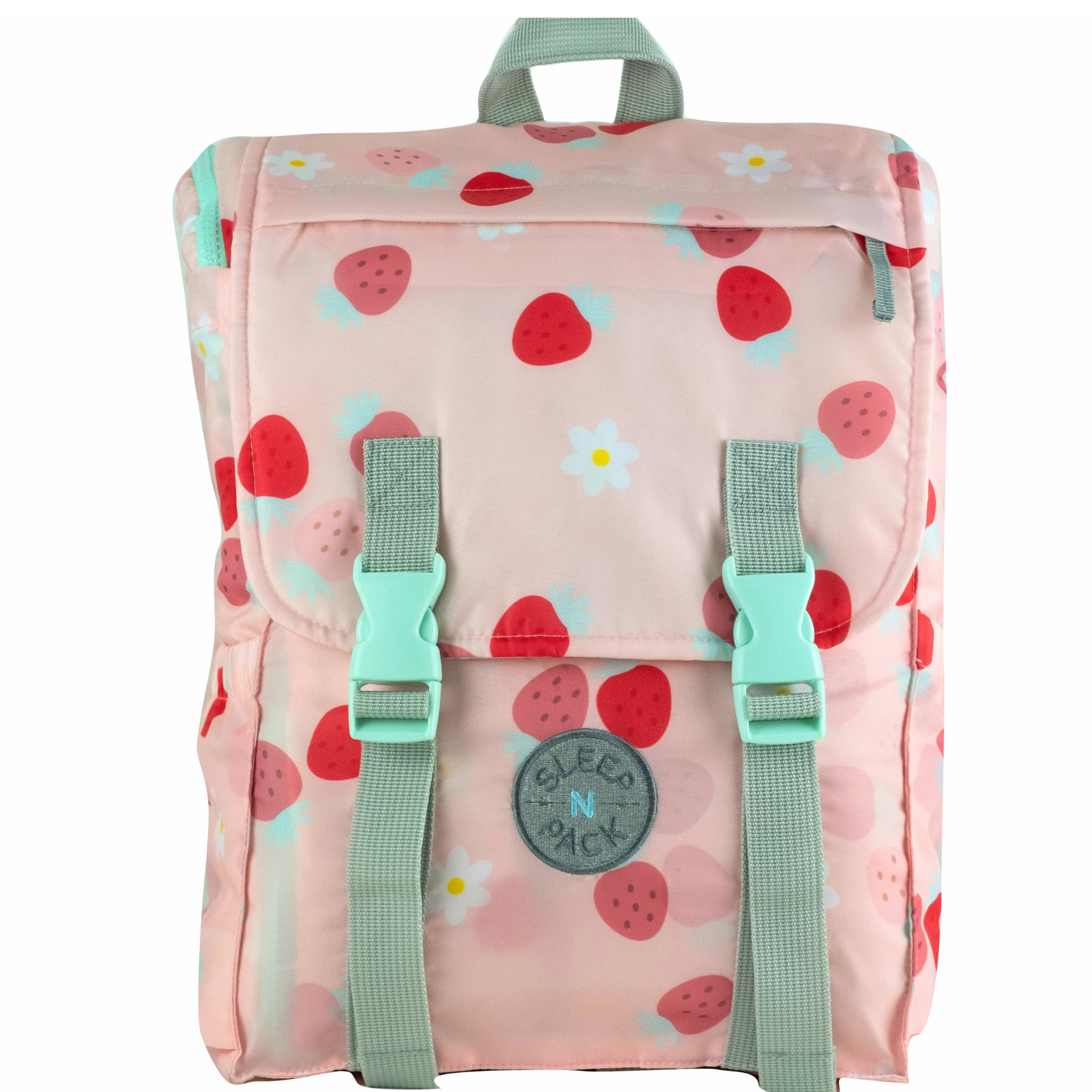 Mimish - Wholesale Sleeping Bag - Kids - Sleep-N-Pack: Packable Sleeping Bag, Little Kid 3-6 yrs - Strawberries & Daisies3