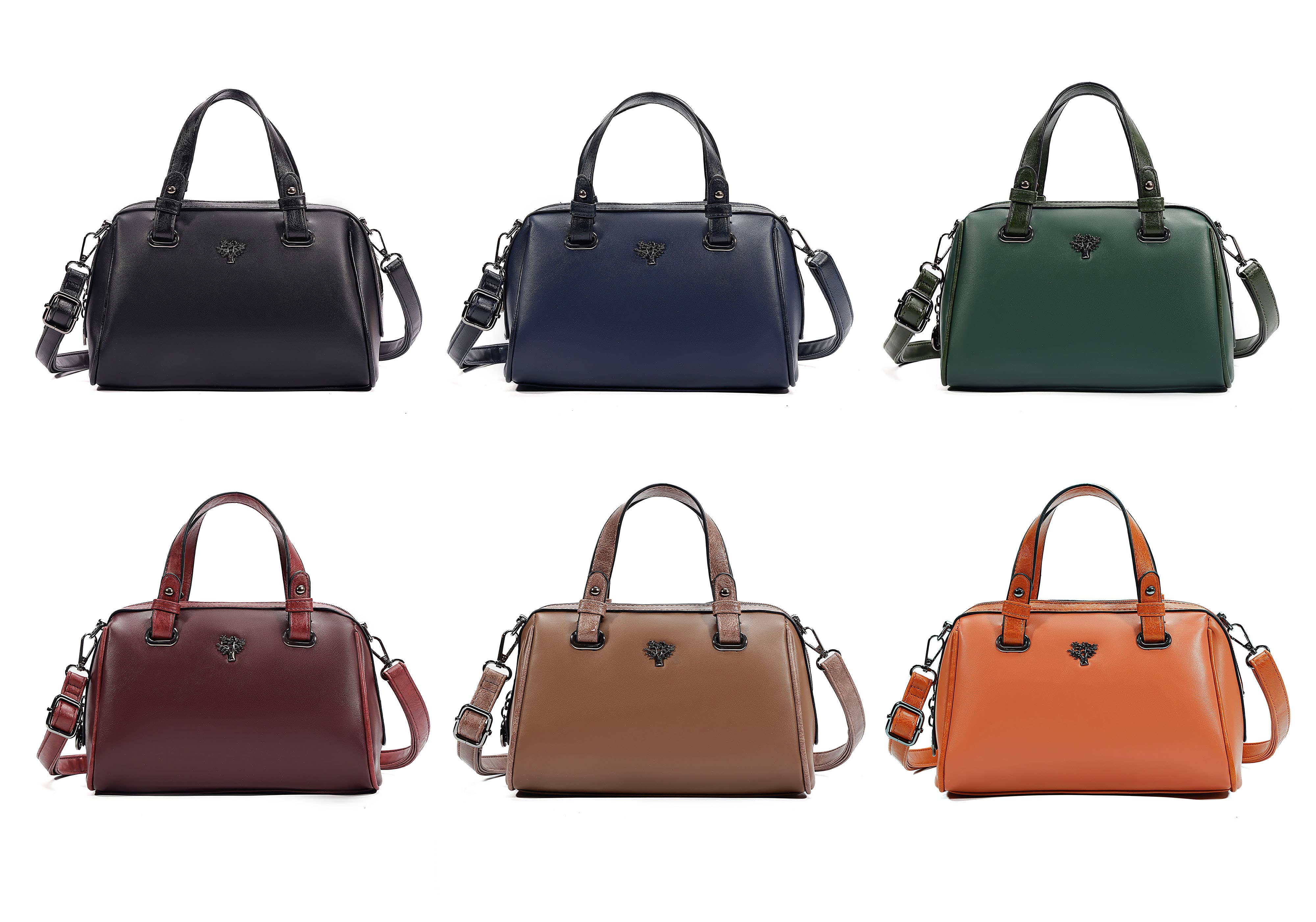 Superbia – wholesale Top handle bag – women's – Superbia Bauletto Bag with Tree Life Badge Gunmetal Hardware11