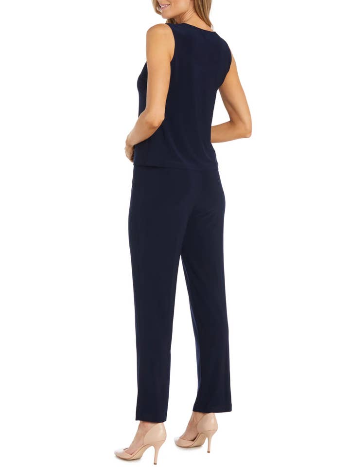 NAVY RM Richards 3-Piece Glitzy Evening Pants Suit Set for wholesale on Faire5