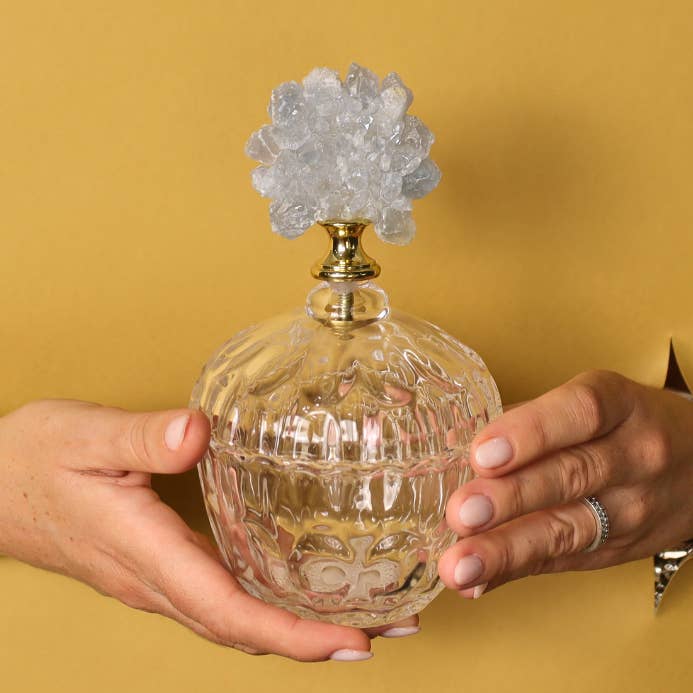 PIETRA DI CASA - Vente Boîtes décoratives - POPI Boîte en Verre Géode Célestine Semi-Précieuse Cadeau0