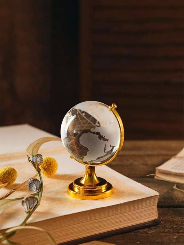 Magnifique Hearts - Wholesale Decorative Tabletop Object - Mini Crystal Globe: World Map Ornament for Home Office Decor3