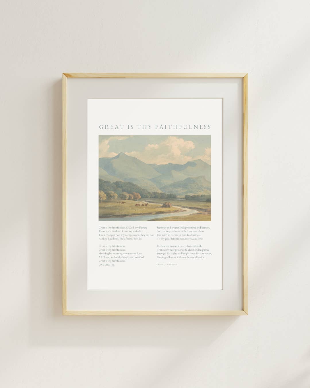 These Stones - Wholesale Art Print - Great is Thy Faithfulness Hymn Art Print