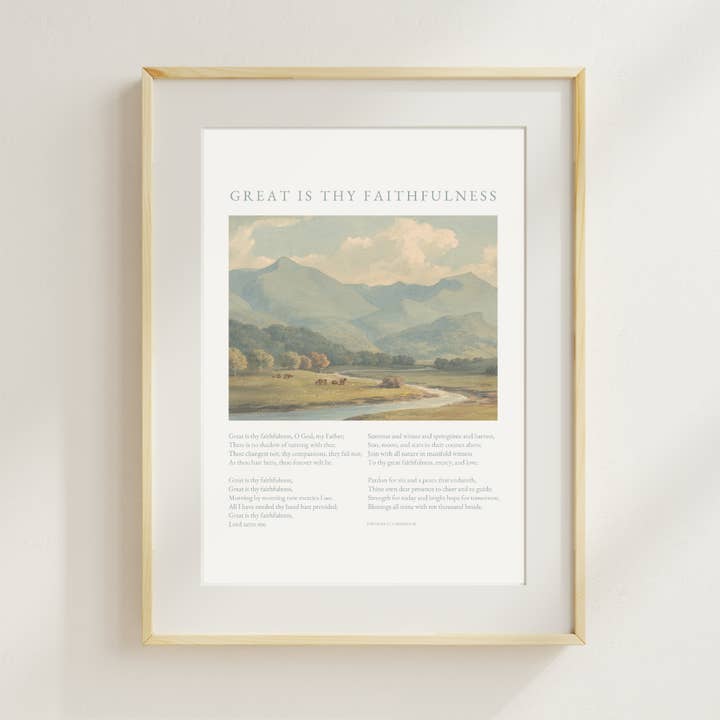 These Stones - Wholesale Art Print - Great is Thy Faithfulness Hymn Art Print0
