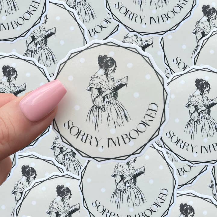 Typo Lettering Co - Wholesale Sticker - Sorry, Im booked waterproof sticker