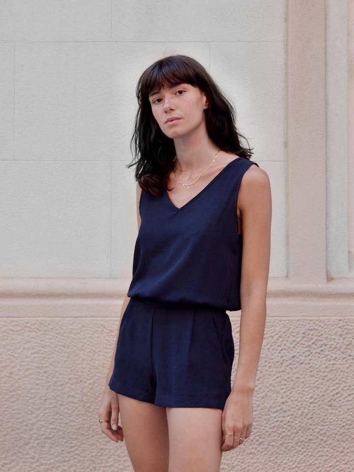 Marineblå jumpsuit for engroshandel hos ELBA& CLAU