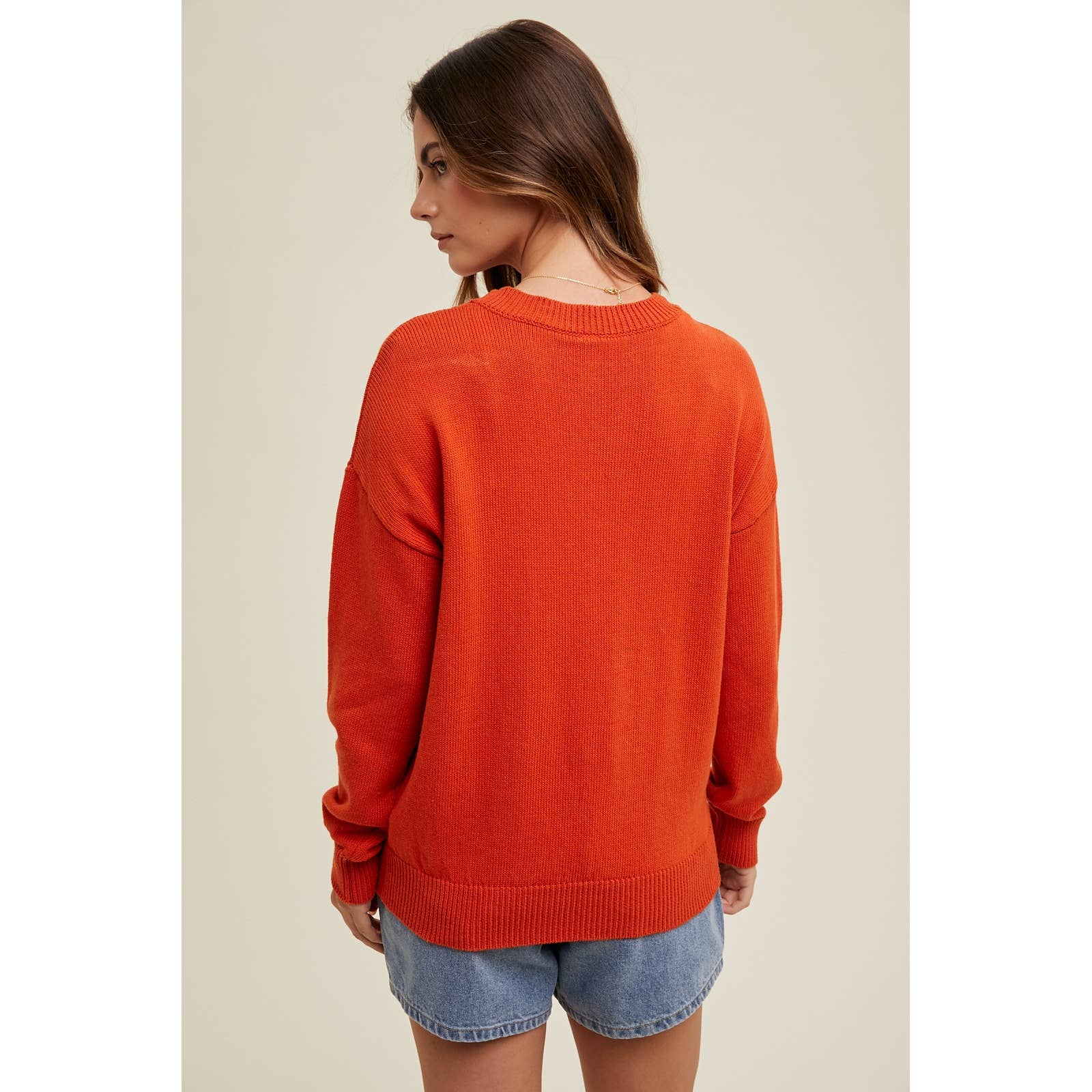 Wishlist Apparel - Vente Pull en maille – femme - PULL LÉGER À ÉPAULES TOMBANTES/WL24-93573