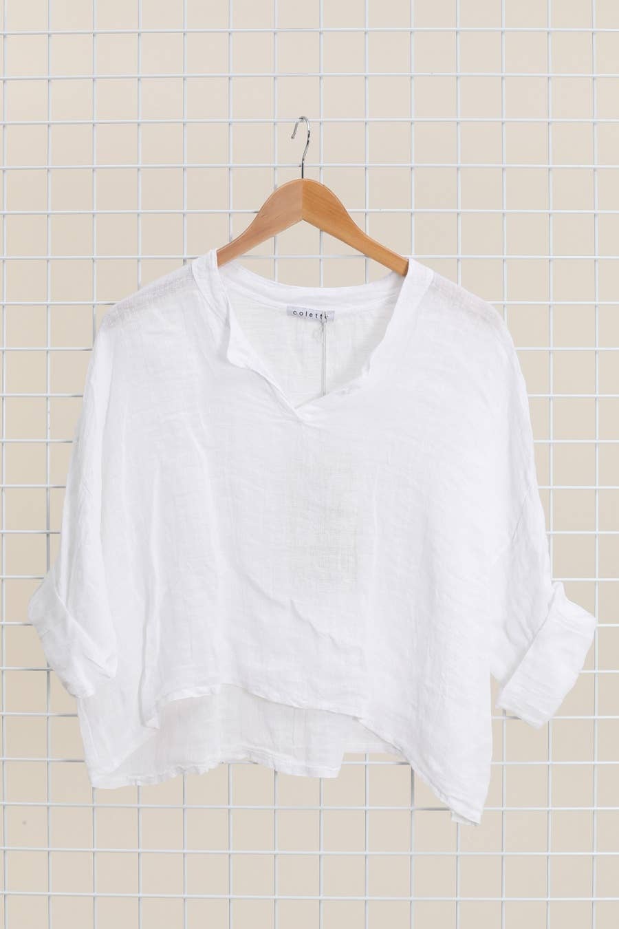 la maison des fibres naturelles - Wholesale Blouse - Dames - Linnen top met v-hals 23100, 100% linnen7