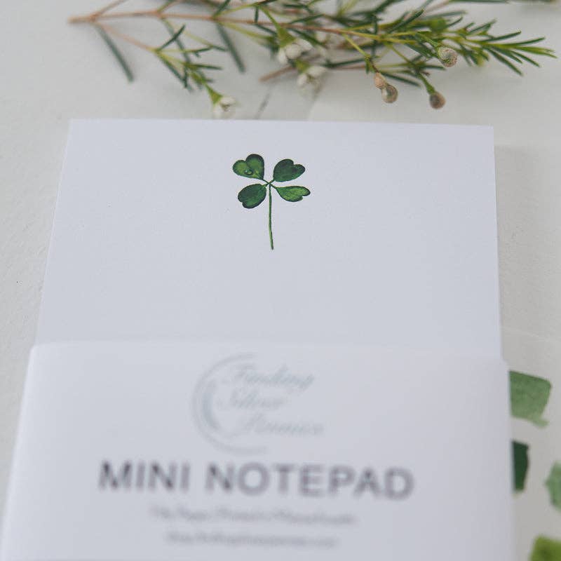 Finding Silver Pennies - Wholesale Notepad - Four Leaf Clover Mini Notepad | St. Patrick's Day3