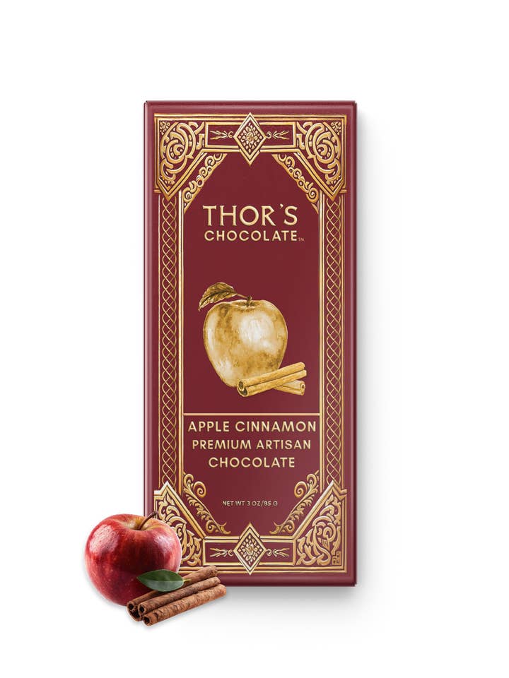 Æble Kanel Hvid Chokoladebar for engroshandel hos Thor's Chocolate