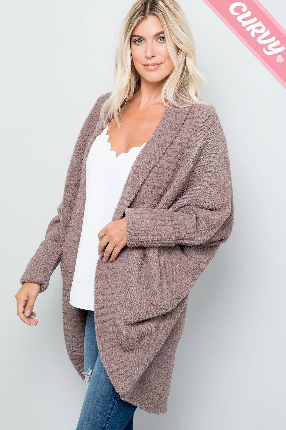 Sweet Lovely by Jen – Cardigan - Mulher por atacado – Cardigã tricotado super macio e aconchegante tamanho plus32