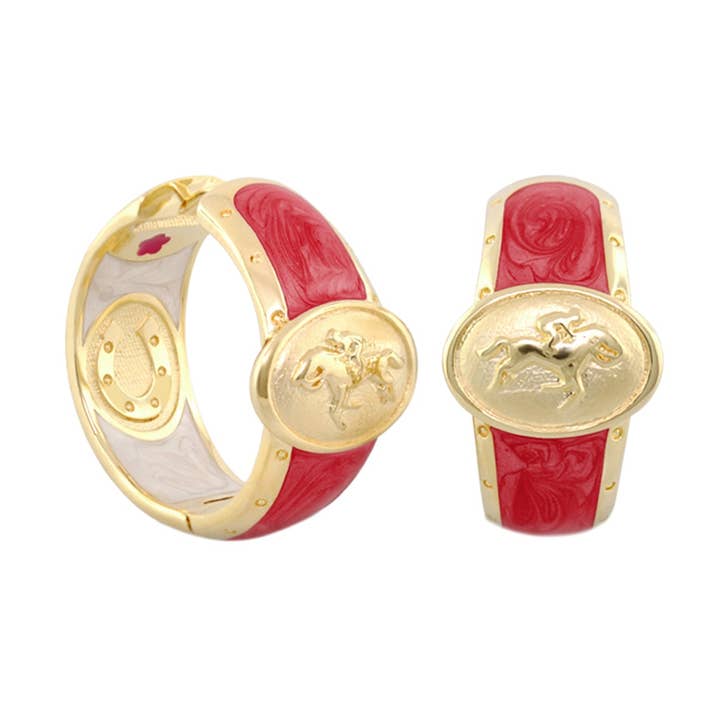 Equestrian Hoop Earrings for wholesale by Lauren G Adams