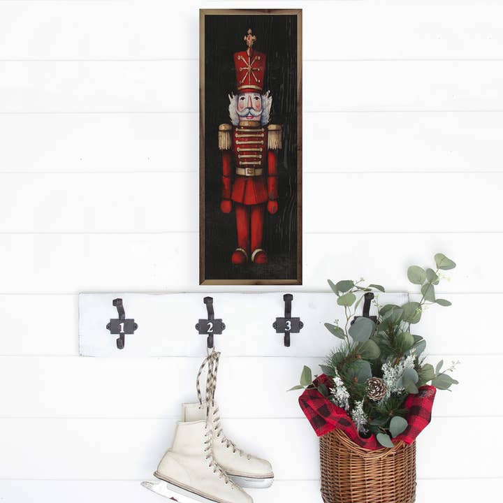 Kendrick Home - Wholesale Christmas Wall Art - Red Nutcracker Black2