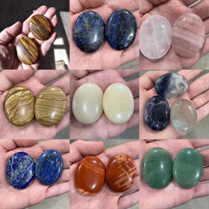 Keystone Crystals - Wholesale Spiritual Stone/Crystal - Gemstone Palm Stones 45mm – Bulk Crystal Supplies