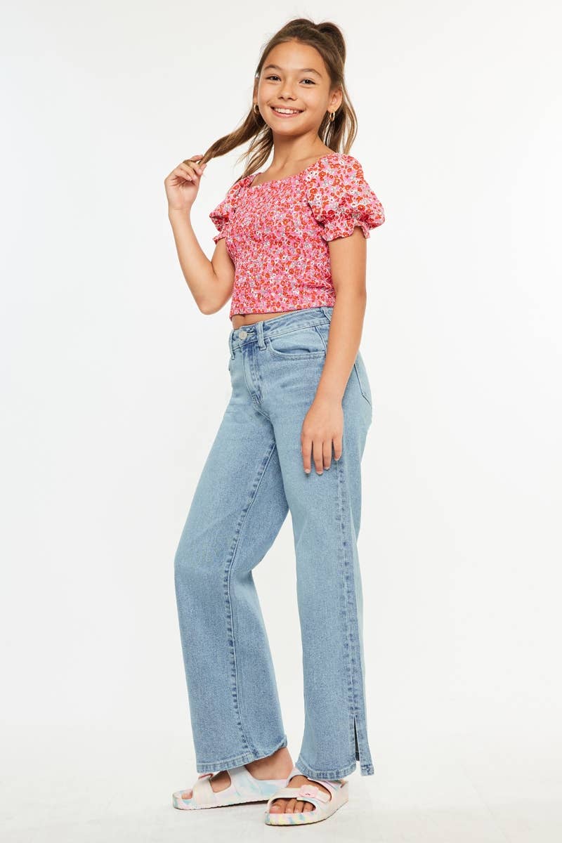 LIGHT YOUTH OPEN PACK HIGH RISE WIDE LEG JEANS-YC70069L for wholesale on Faire3