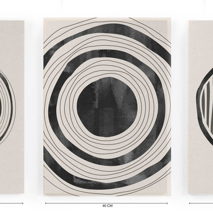 Really Nice Things - Wholesale Blank canvas - Set of 3 canvases 60x40 abstract circles1