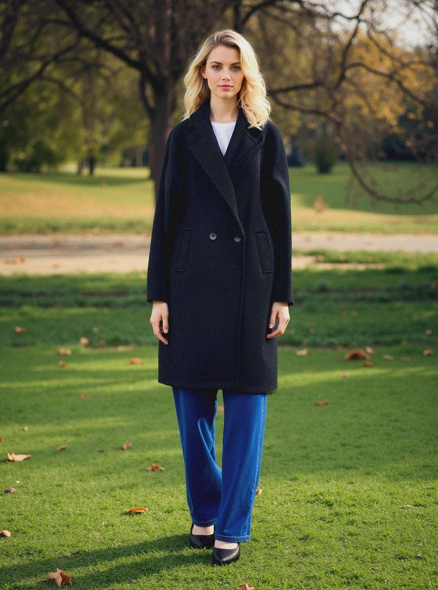 Kurt Muller – wholesale Coat – Women’s – Soft Touch Lined Coat with Detachable Leopard Ruffle Brooch6