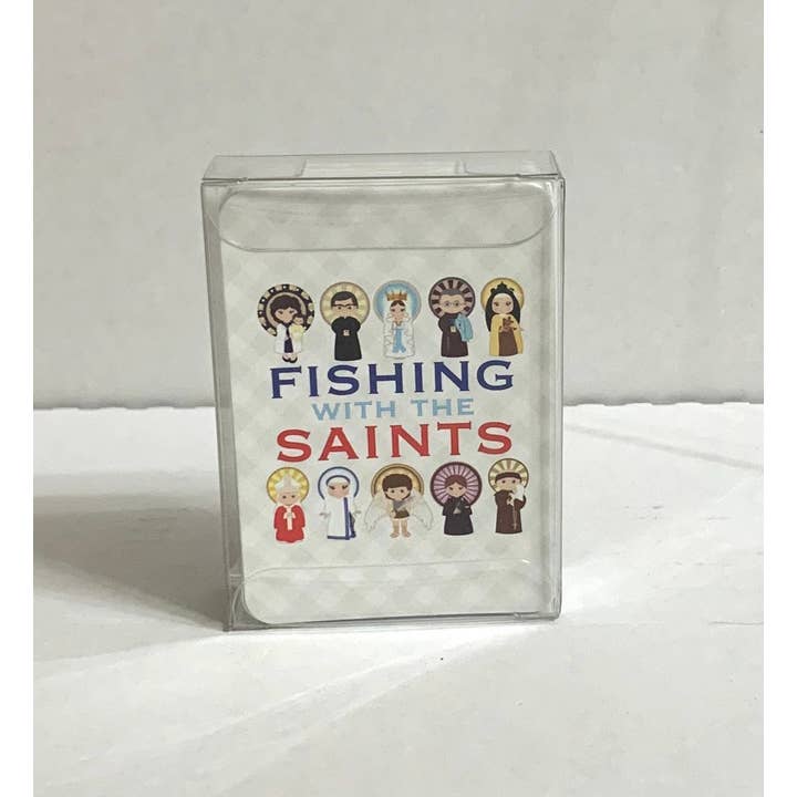 Meyer Market Designs - Wholesale Learning Cards - Kids & Baby - Fishing with the Saints Game Card Set. Set of 48 (12 saints) Saint Matching Game. First Communion Gift. Baptism Gift. Catholic Gift.3