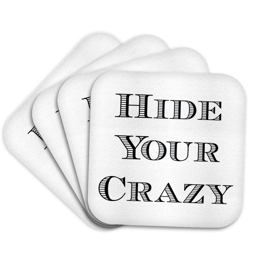 3dRose - Wholesale Coasters - 3dRose, Image Of Hide Your Crazy, Coaster7