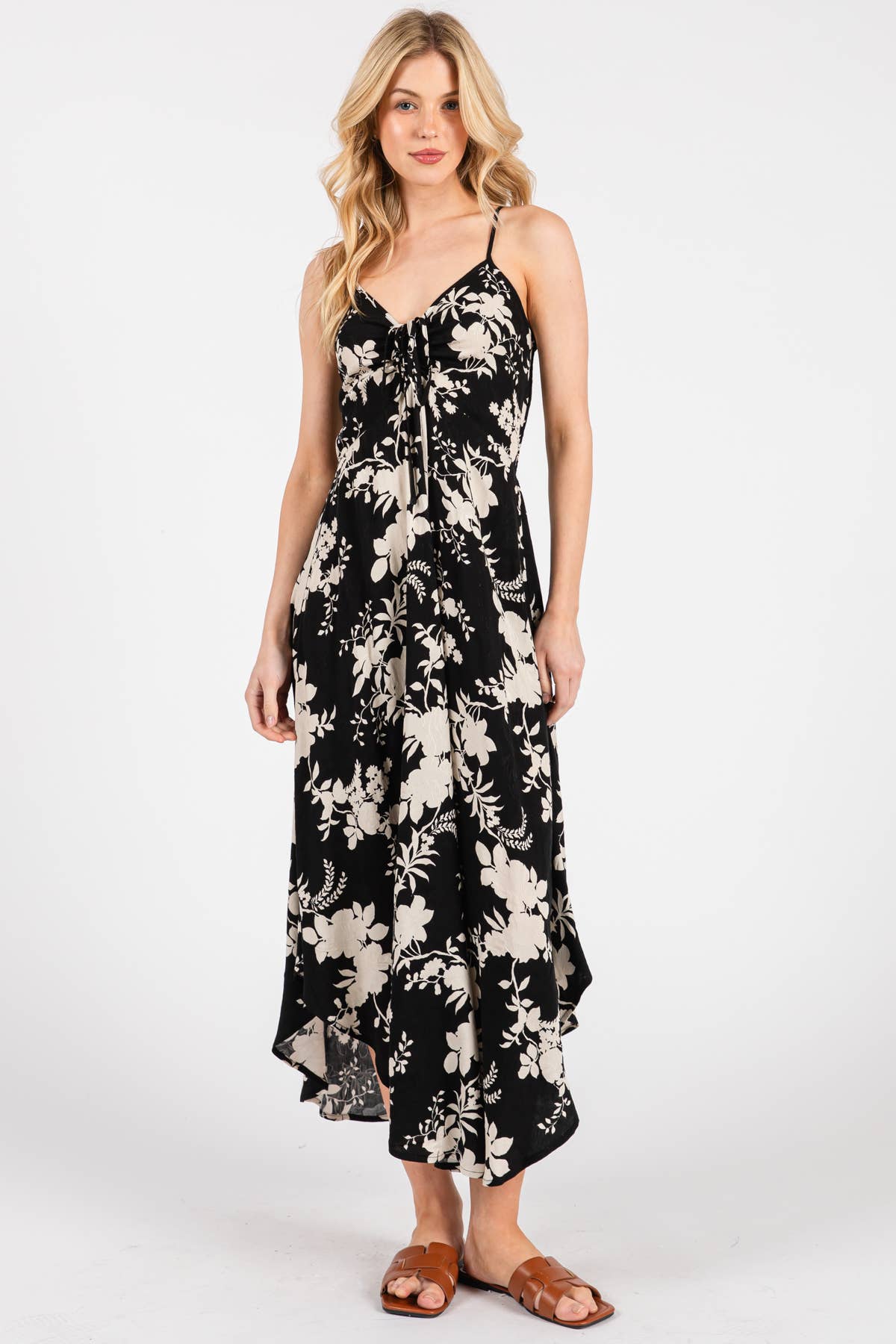 Final Touch - Vendita all'ingrosso Vestito - Donna - Vestito sottoveste in raso di rayon stampato floreale - VD17412B417