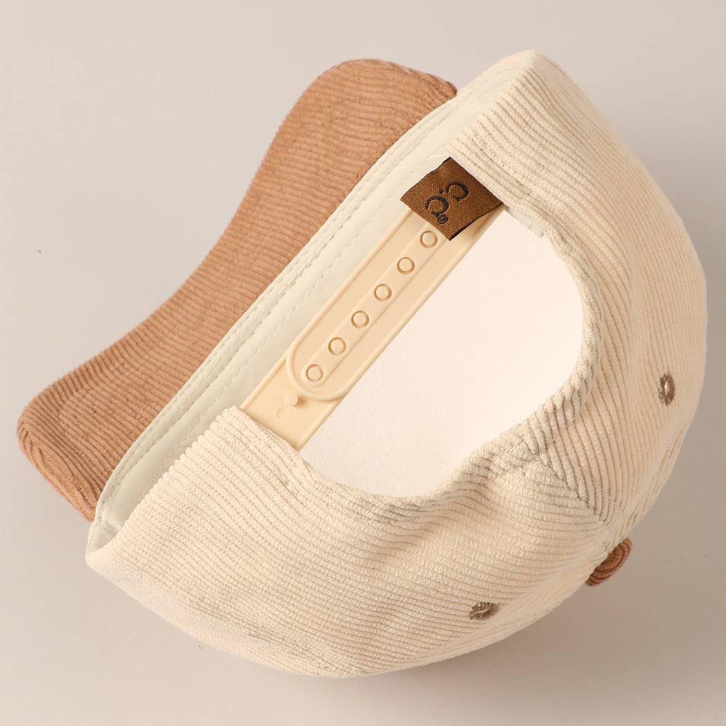 Fashion City – wholesale Baseballkeps - Unisex – Sätt den på min cowboy's Tab tvåfärgad corduroy-keps3