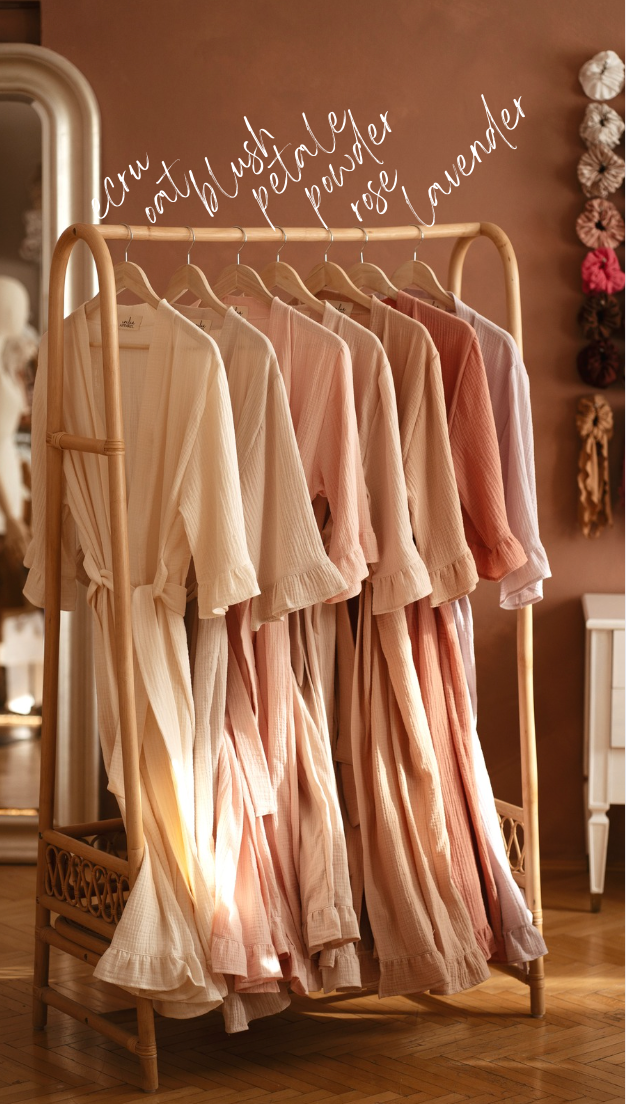 Evelina Apparel - Wholesale Robe - Women's - Muslin 100% cotton robe /  ruffles5