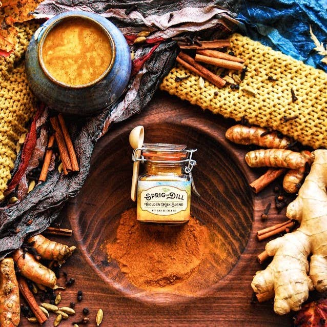 Sprig of Dill LLC - Wholesale Dried Spice Mix - Golden Milk Drink Blend1