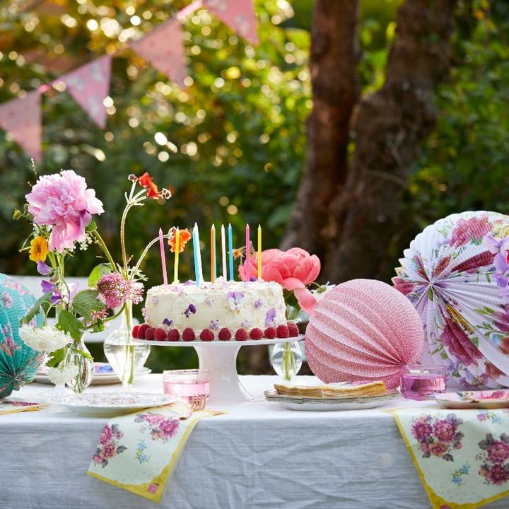 Talking Tables USA - Wholesale Decal - Party Decorations - Mixed Floral Paper Lanterns - 3 Pack | Party Supplies |7