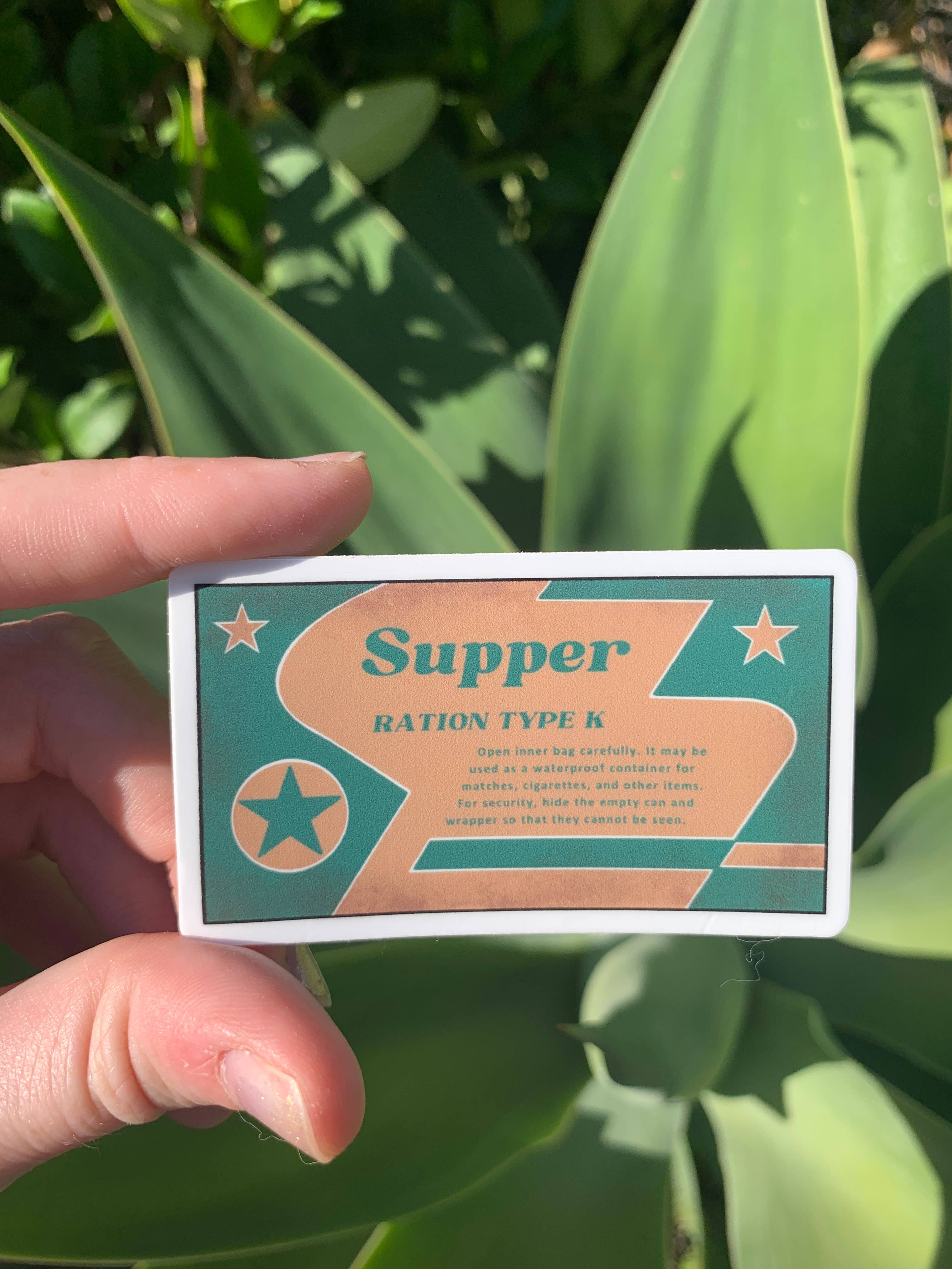 Extremely Retro - Wholesale Sticker - WWII K-Ration Supper Box Sticker/Magnet0