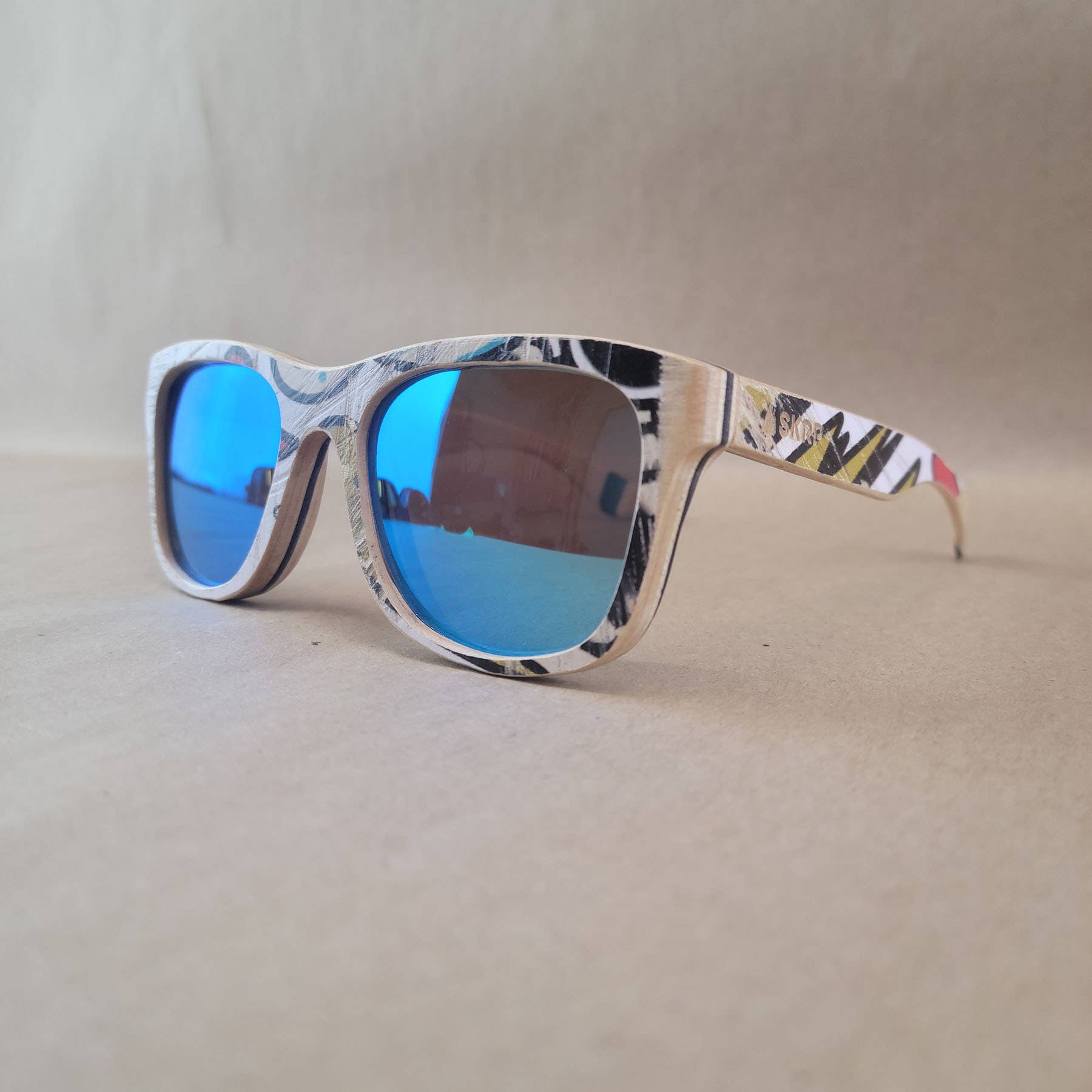 SKRP - Wholesale Sunglasses - Unisex - Recycled Skateboard Sunglasses w/ colored lenses (Wayfarer)5
