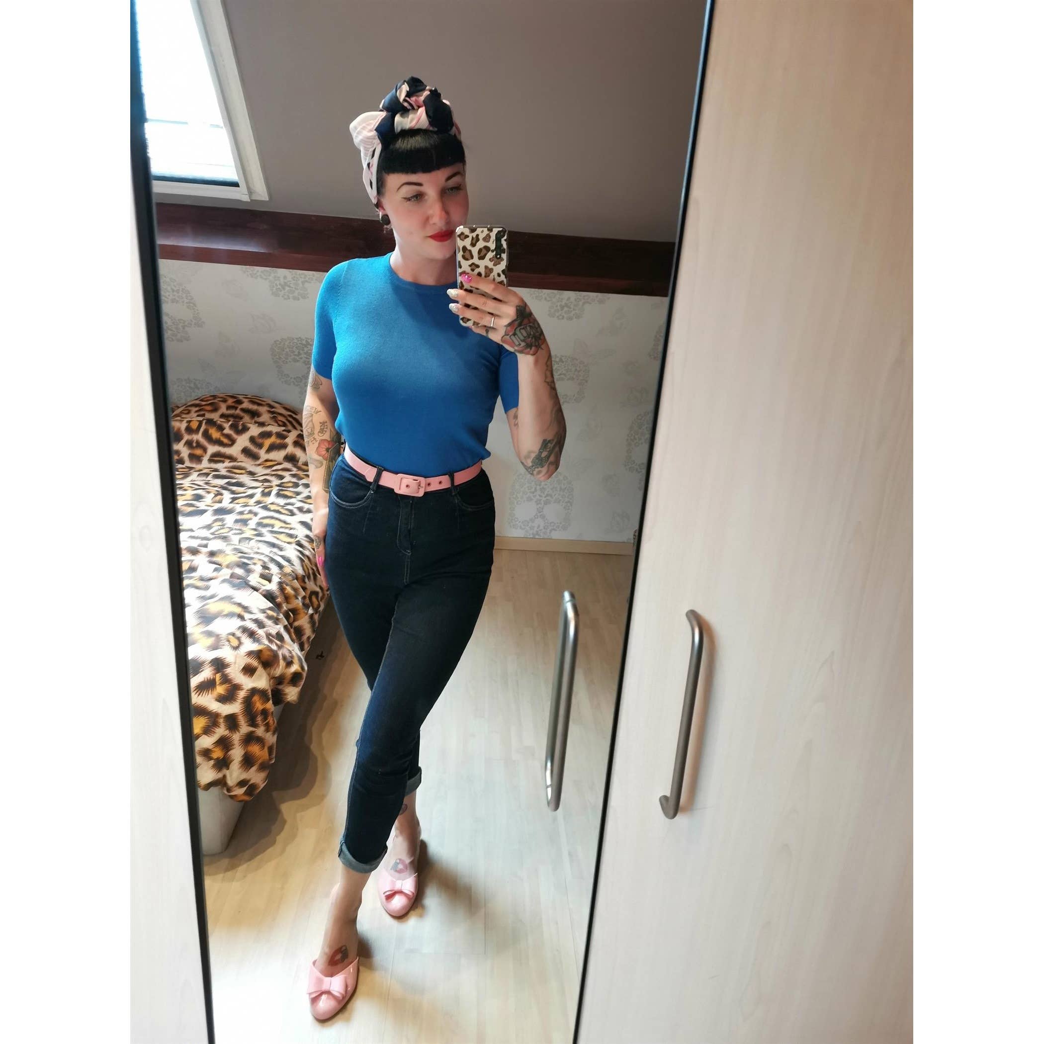 Mak – Engroshandel Strikket top - Dame – Halv-ærmet Crewneck Letvægts blød pullover Tee MK3664Y71