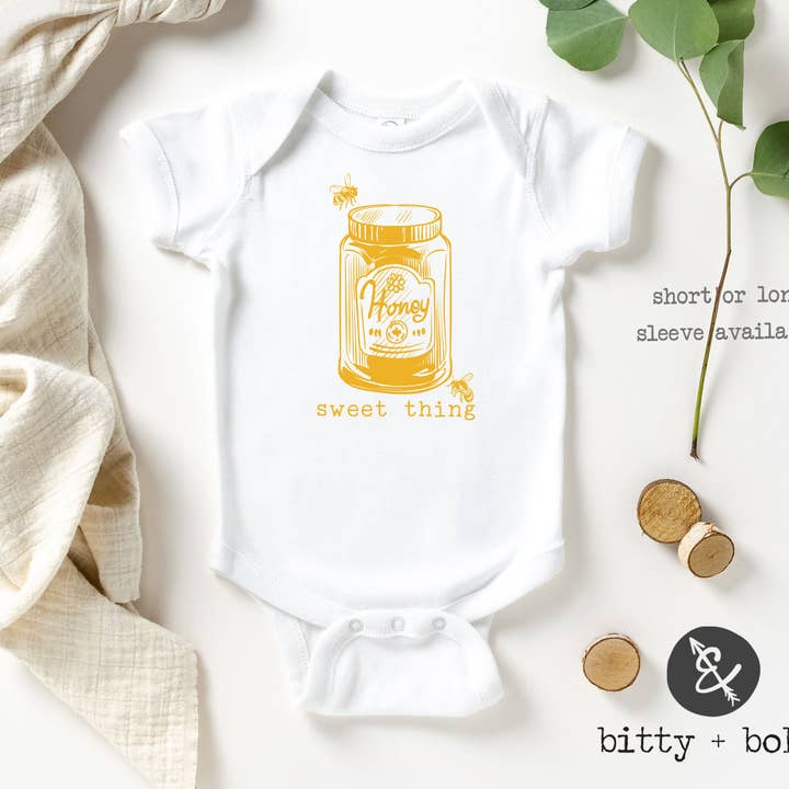 Bitty & Boho - Wholesale Bodysuit (Non-Footed) - Baby - Sweet Thing - Honey Jar0