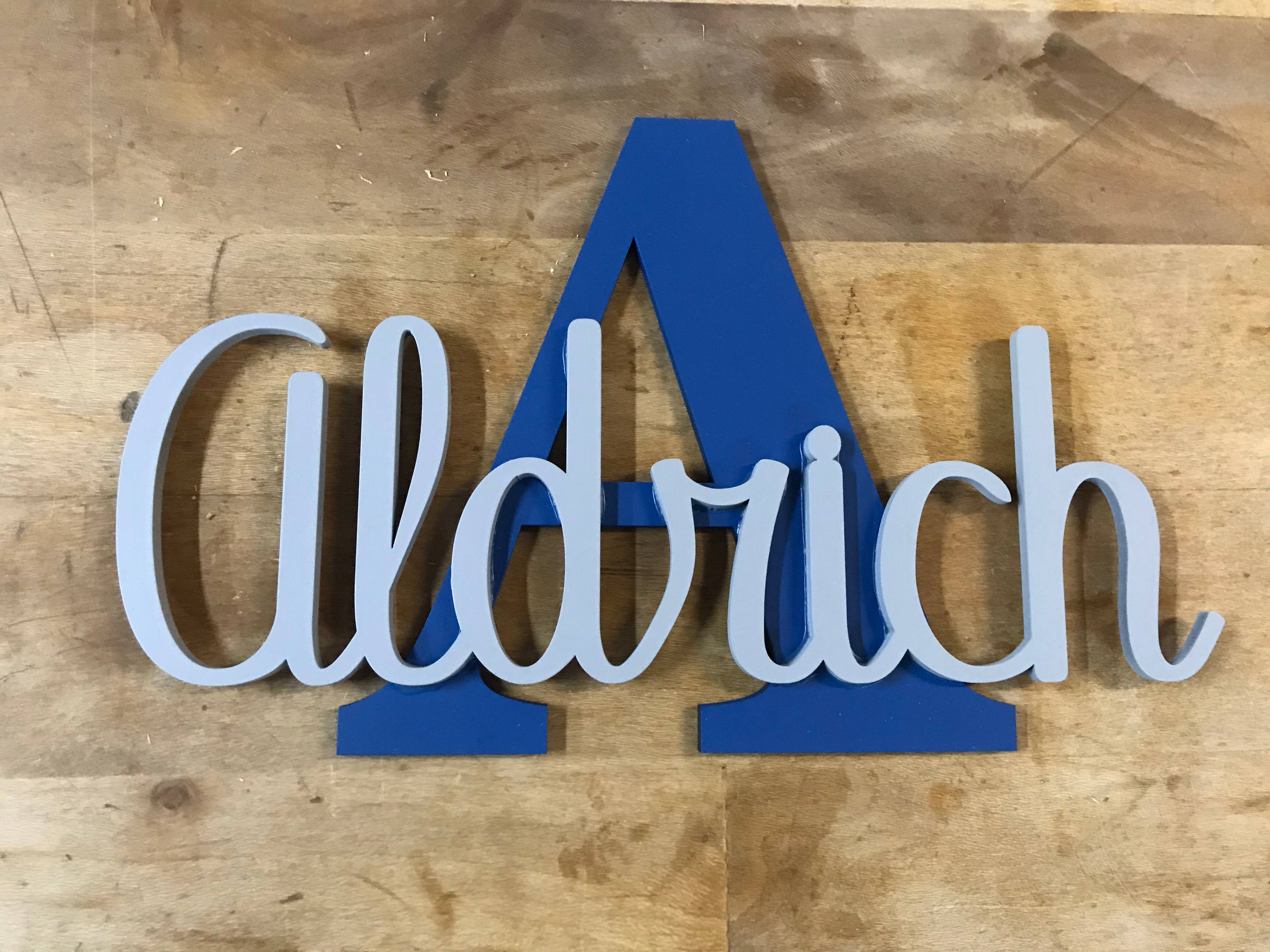 Fustik - Vendita all'ingrosso Decorazione da parete 3D - Iniziale con Nome Personalizzato2