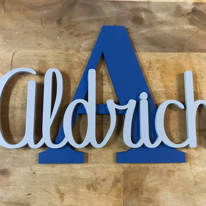 Fustik - Wholesale Wall Accent - Initial with Custom Name2