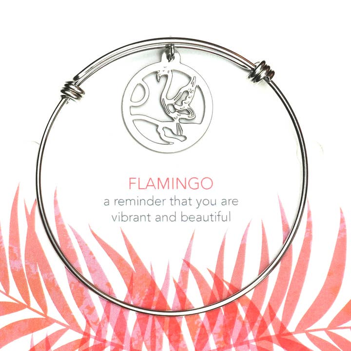 Flamingo Bracelet (Etched) for wholesale by Melissa Lew