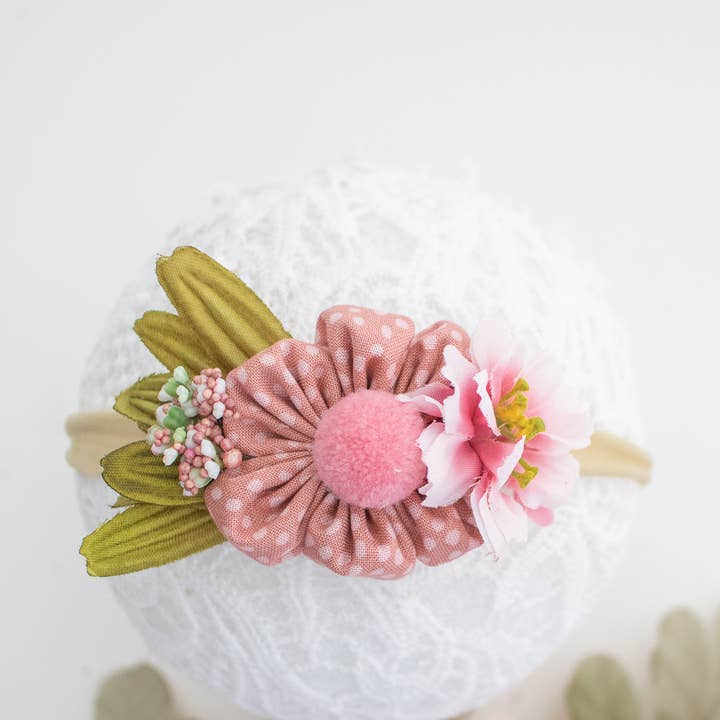 Diadema con flores, diadema de nylon, diadema, diadema para bebés para venta al por mayor de Girls' Dream