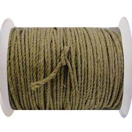 ROUND BRAIDED LEATHER CORD - 4MM - NATURAL for wholesale by Sun Enterprises B.V.