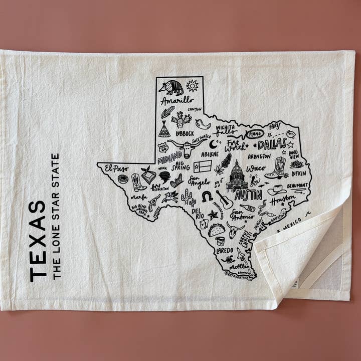 By Aleisha - Wholesale Tea Towel - State of Texas Tea Towel2