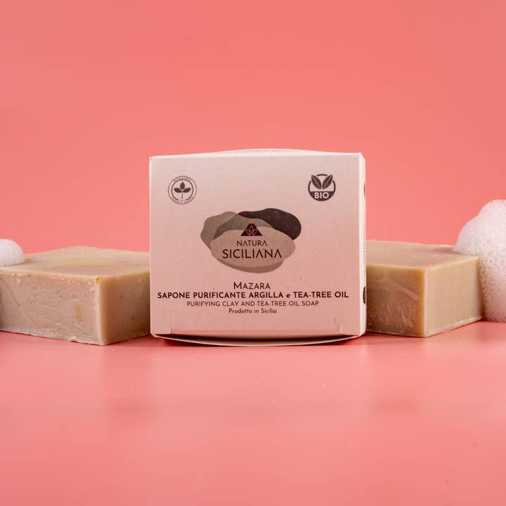 Natura Siciliana - Wholesale Bar Soap - Organic Solid Soap, Green Clay and Tea Tree Oil, Purifying1