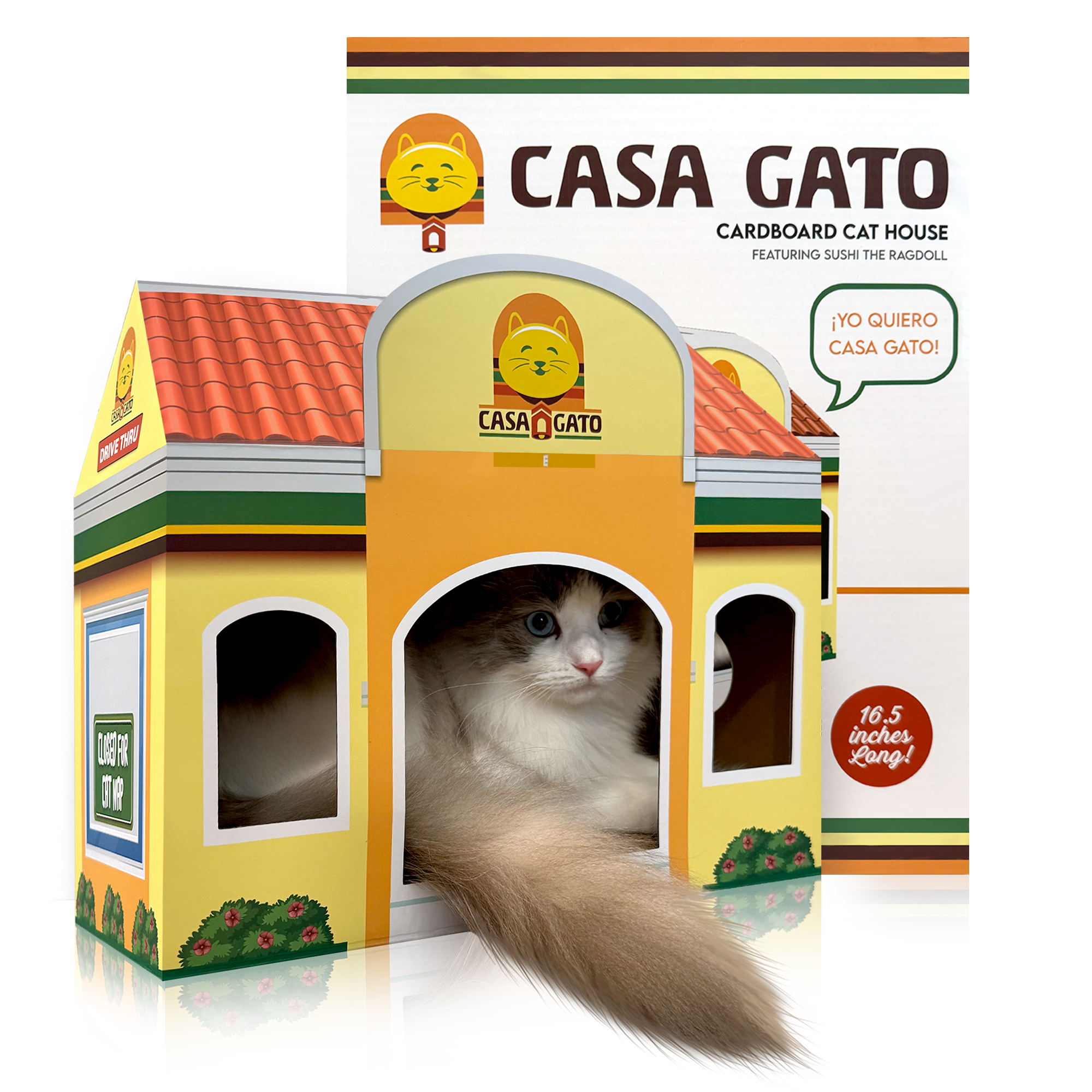 Capnip - Wholesale Pet Cave - Cat/Dog - Capnip Casa Gato Mexican Fast Food Cardboard Cat House0
