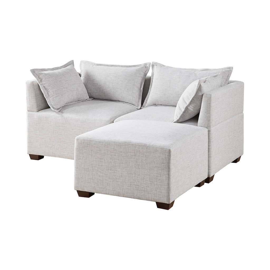 Olliix - Wholesale Sofa - Modular Modern Comfy Sectional Sofa Couch, Silver Grey*4