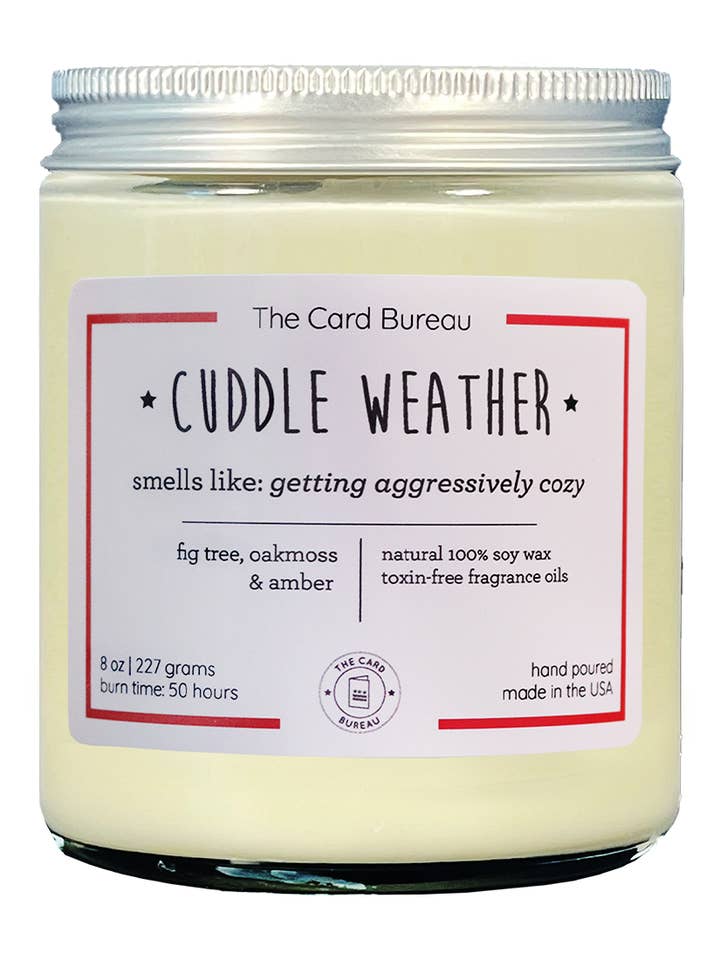 Cuddle Weather Jar Candle - Fall Home - Fig & Oak - 8oz for wholesale by The Card Bureau