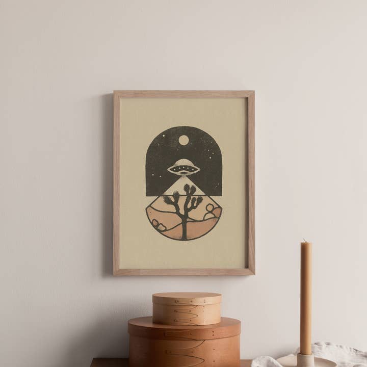 Amber Morgan - Wholesale Art Print - UFO Over Joshua Tree 8x10 Art Print1